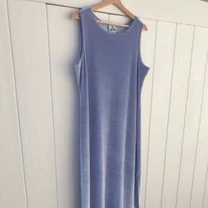Y2K Purple Shimmer Velvet Dress with Side Slits